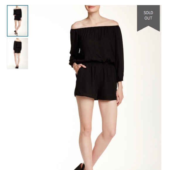 Love...Ady Black Off-Shoulder Romper Small - Picture 3 of 5